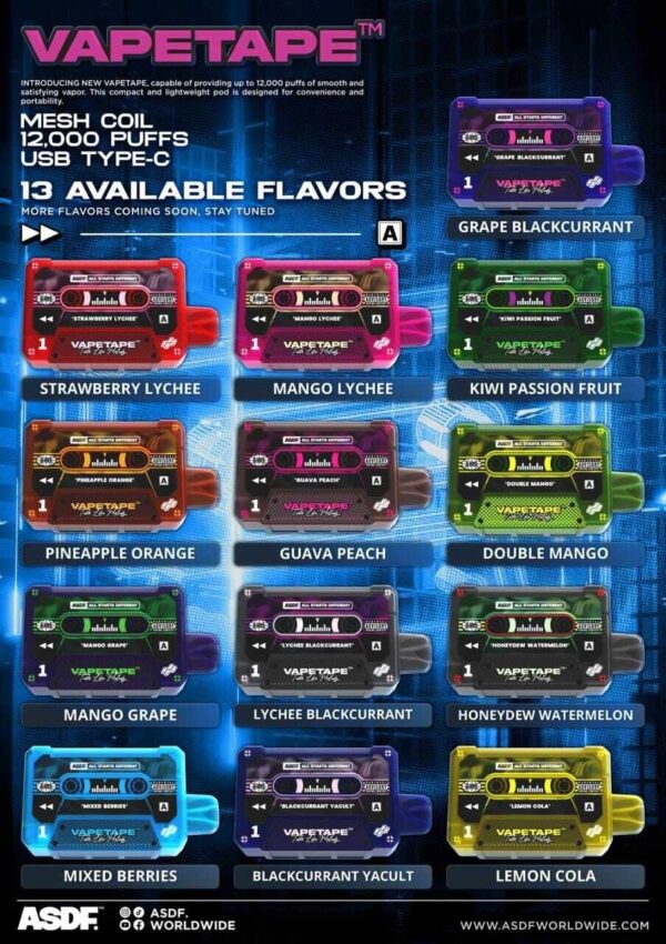 VAPETAPE 12000 PUFFS DISPOSABLE POD - Image 2