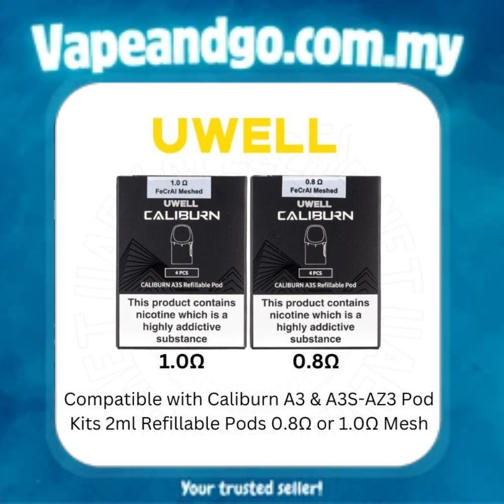 elf bar vape uk Uwell Caliburn A3 pod (box of 4) main image 1