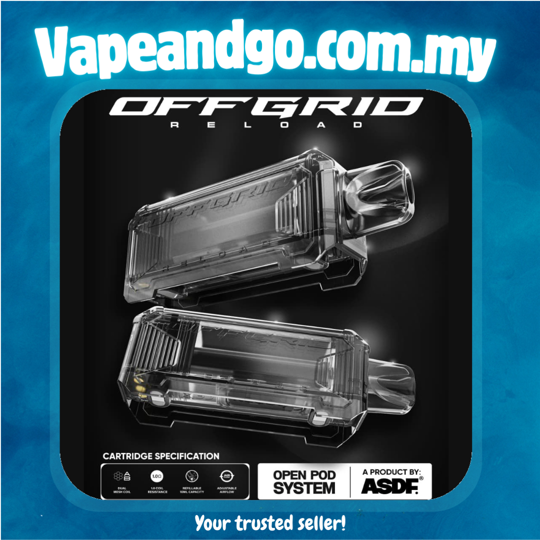 Offgrid Reload Open Pod System 10ml Cartridge By VAPETAPE Genuine Stock Buy  Now - Vape And Go