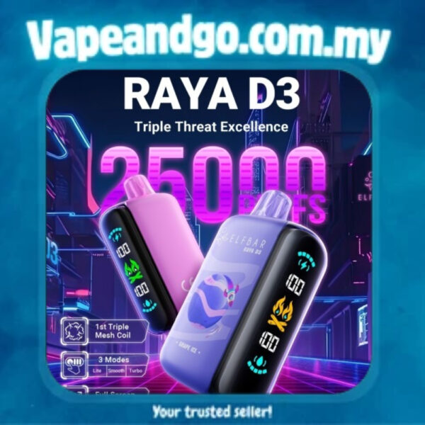 ELFBAR RAYA D3 25000 Puff Disposable Genuine Stock Buy Now
