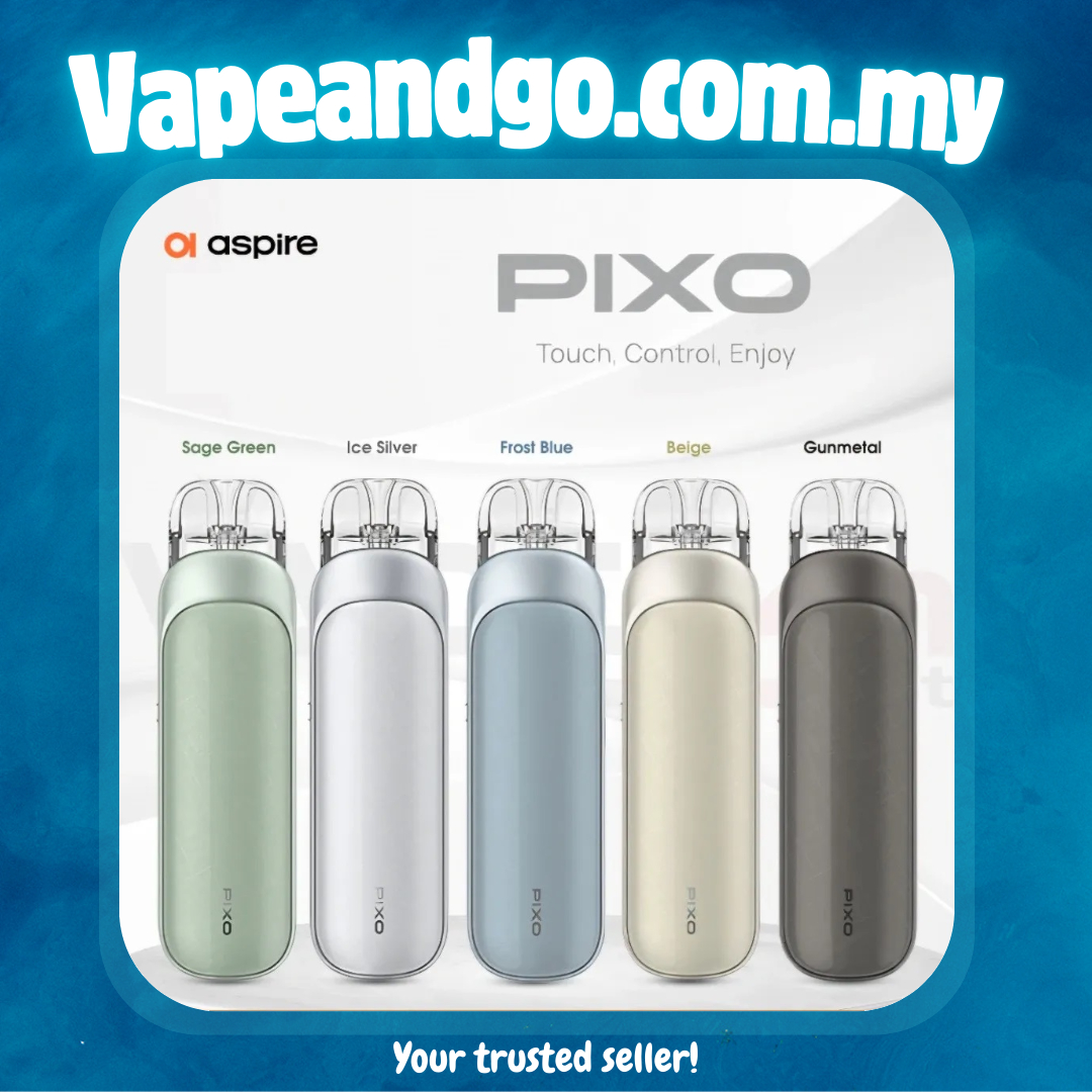 Aspire Pixo Pod Vape Kit & Cartridge Built-in 1100mAh battery Genuine Stock Buy Now - Vape And Go Aspire Pixo Pod Vape Kit & Cartridge Built-in 1100mAh battery Genuine Stock Buy Now - Vape And Go