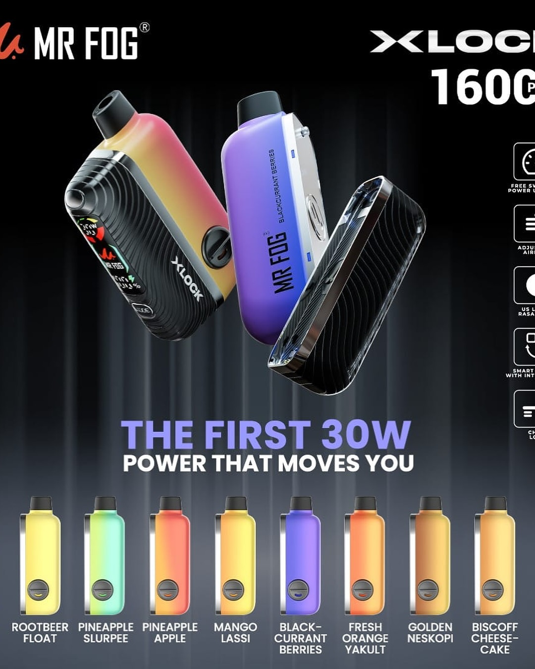 MR FOG XLOCK 16000 Disposable Genuine Stock Buy Now - Vape And Go