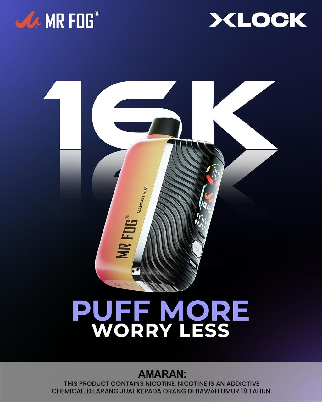 MR FOG XLOCK 16000 Disposable Genuine Stock Buy Now