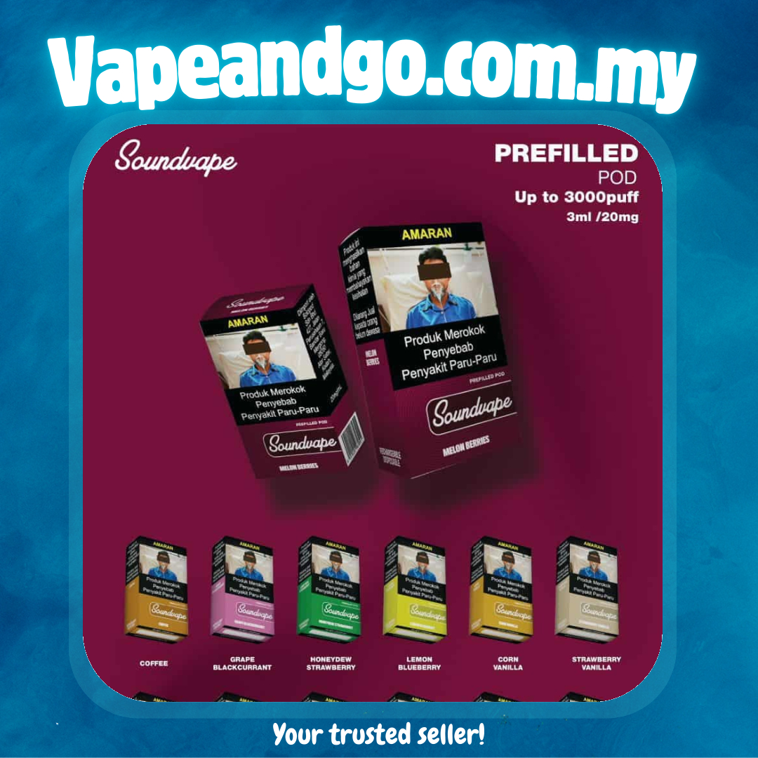 sound vape Soundvape 3000 Puff Pre-filled Cartridge 3ml 20mg Akta 852 Registered  Genuine Stock Buy Now