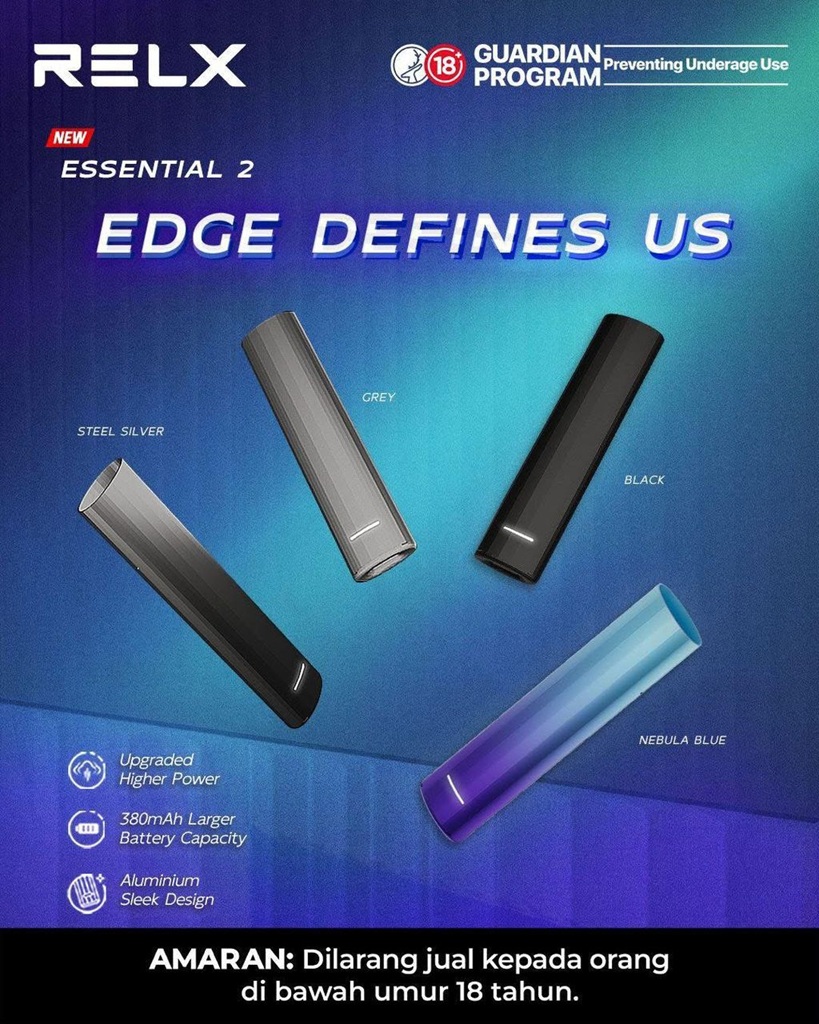RELX Essential 2 Device Kit 380mAh Built-In Battery Genuine Stock Buy Now