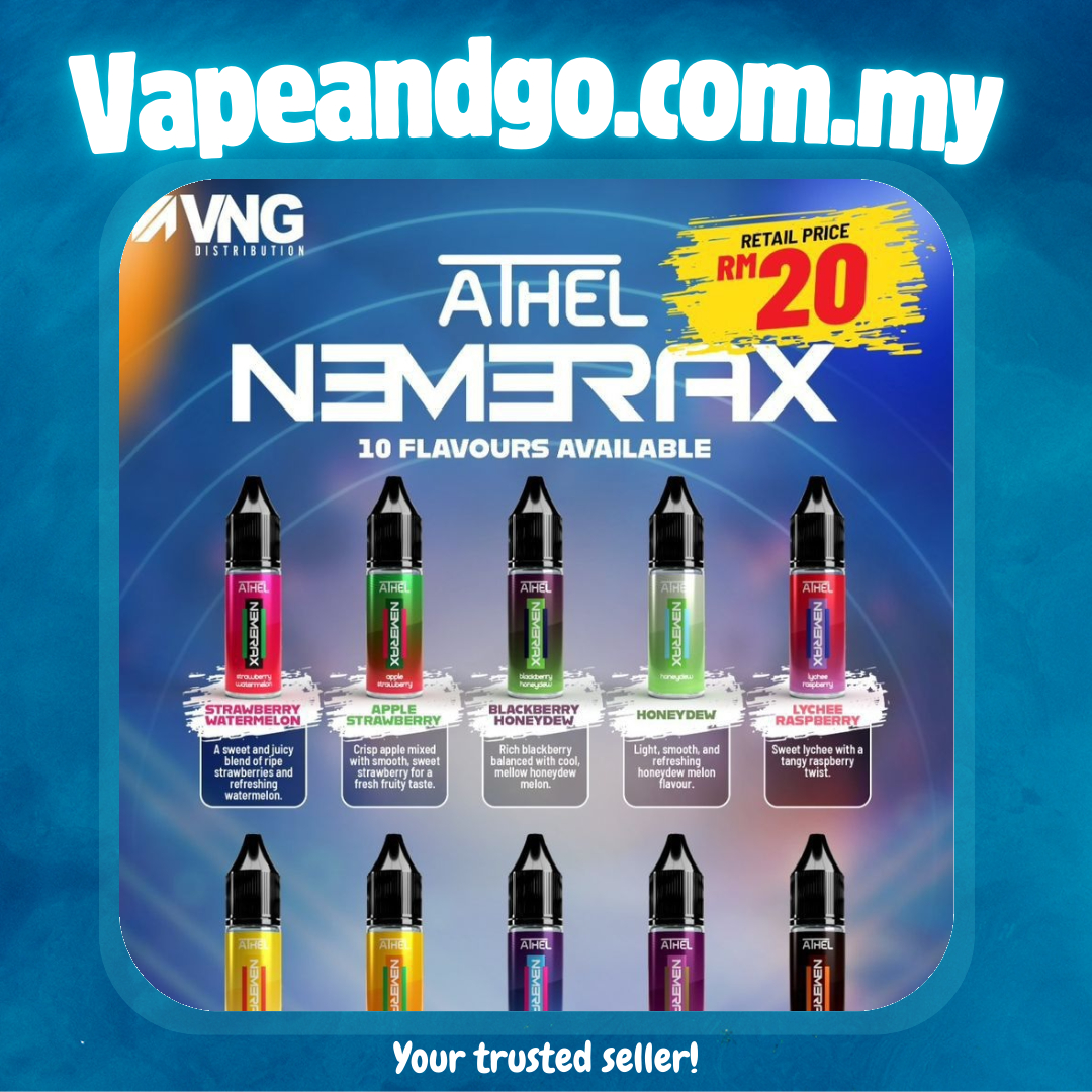 Athel Nemerax E-Liquid 15ml Saltnic 20mg Akta 852 Registered Genuine Stock Buy Now