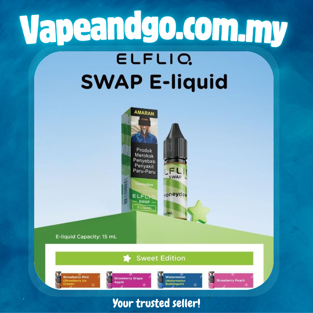 Elfliq Swap E-Liquid By Elfbar 15ml 20mg Akta 852 Registered Genuine Stock  Buy Now - Vape And Go