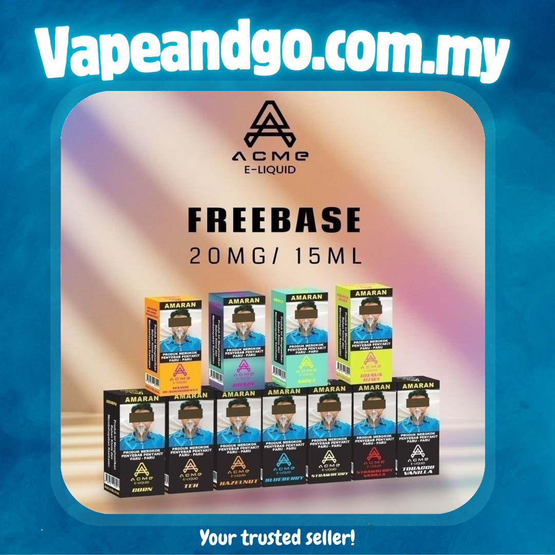 ACME Freebase E-Liquid 15ML 20MG Akta Registered Genuine Stock Buy Now