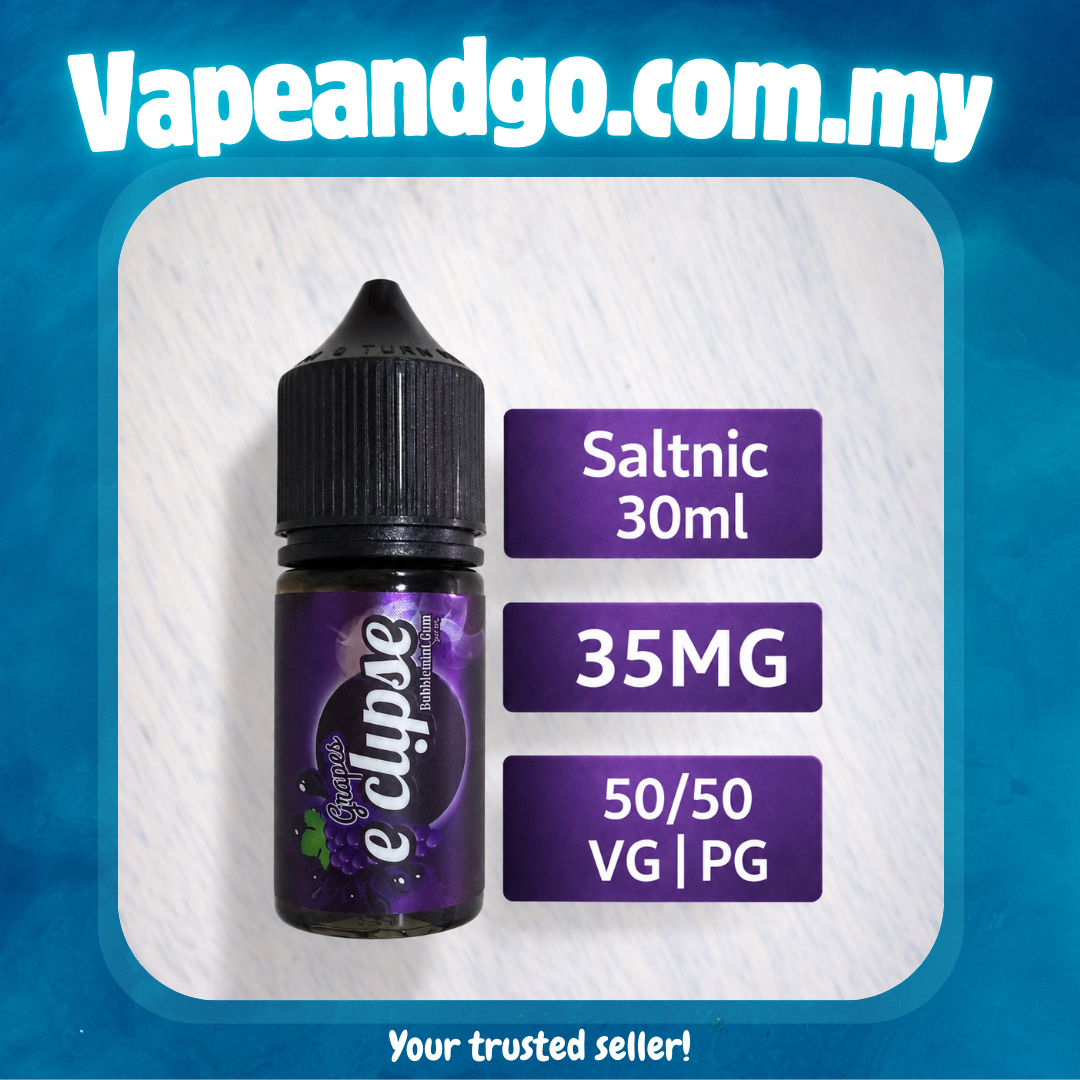 E Clipse Bubblemint Grape Saltnic 30ml Genuine Stock Buy Now